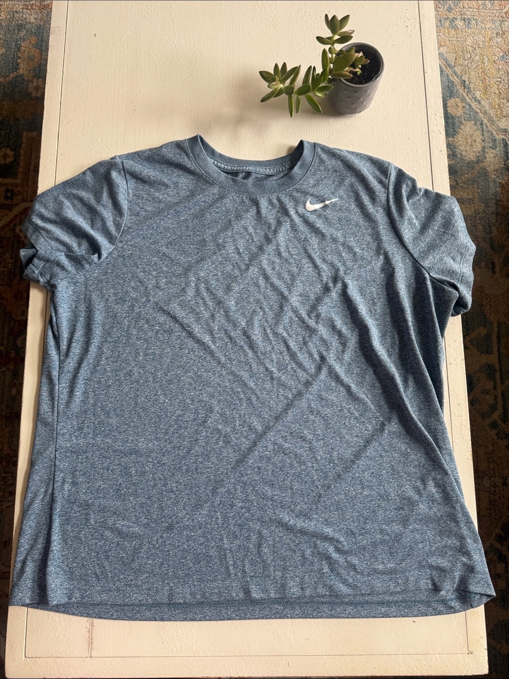 Nike Blue Heather Short Sleeve Performance Tee